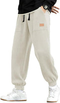 Men's Corduroy Joggers Pants - Baggy Tapered Cargo Sweatpants