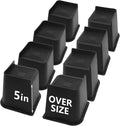 8 Pack Bed Risers 5 in Heavy Duty - Stable Oversized Furniture Lifts