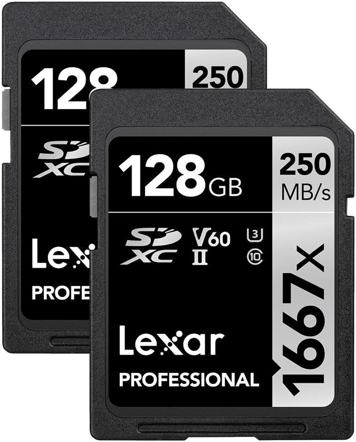 Lexar 128GB Professional SD Card for Photographers and Videographers