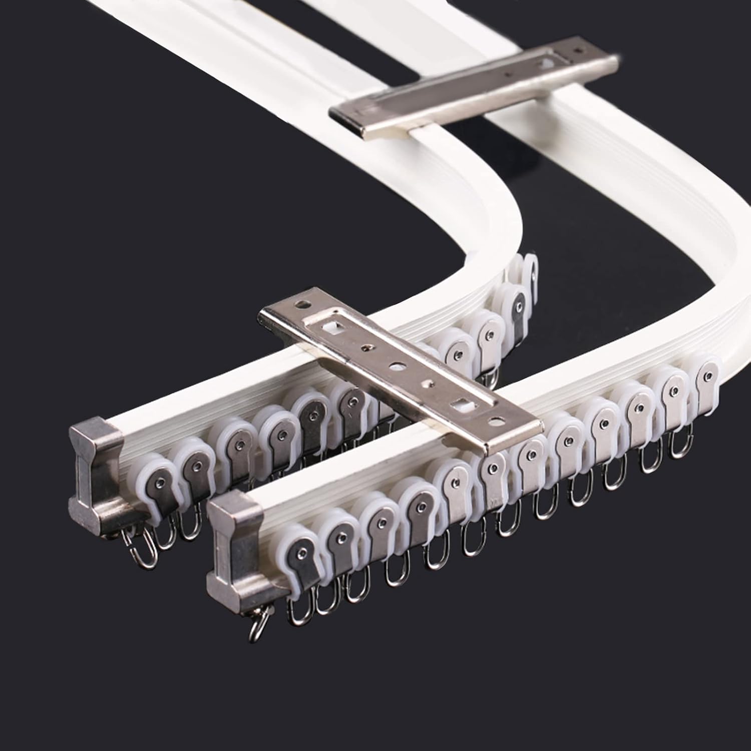 Surprecision Bendable Ceiling Curtain Track Set - Flexible & Stylish Solution!