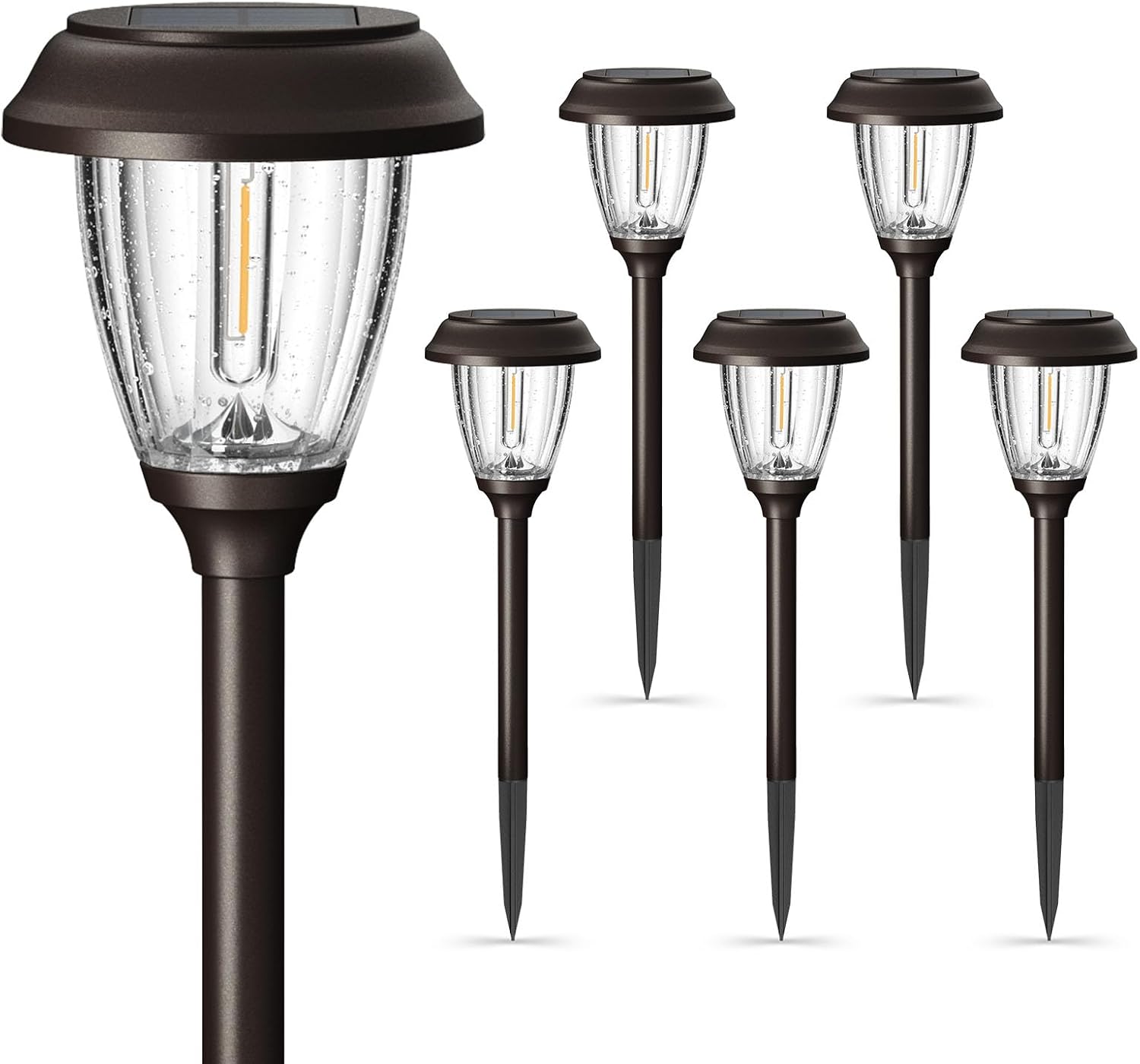 XMCOSY+ Solar Lights Outdoor for Yard Pathway Walkway Driveway