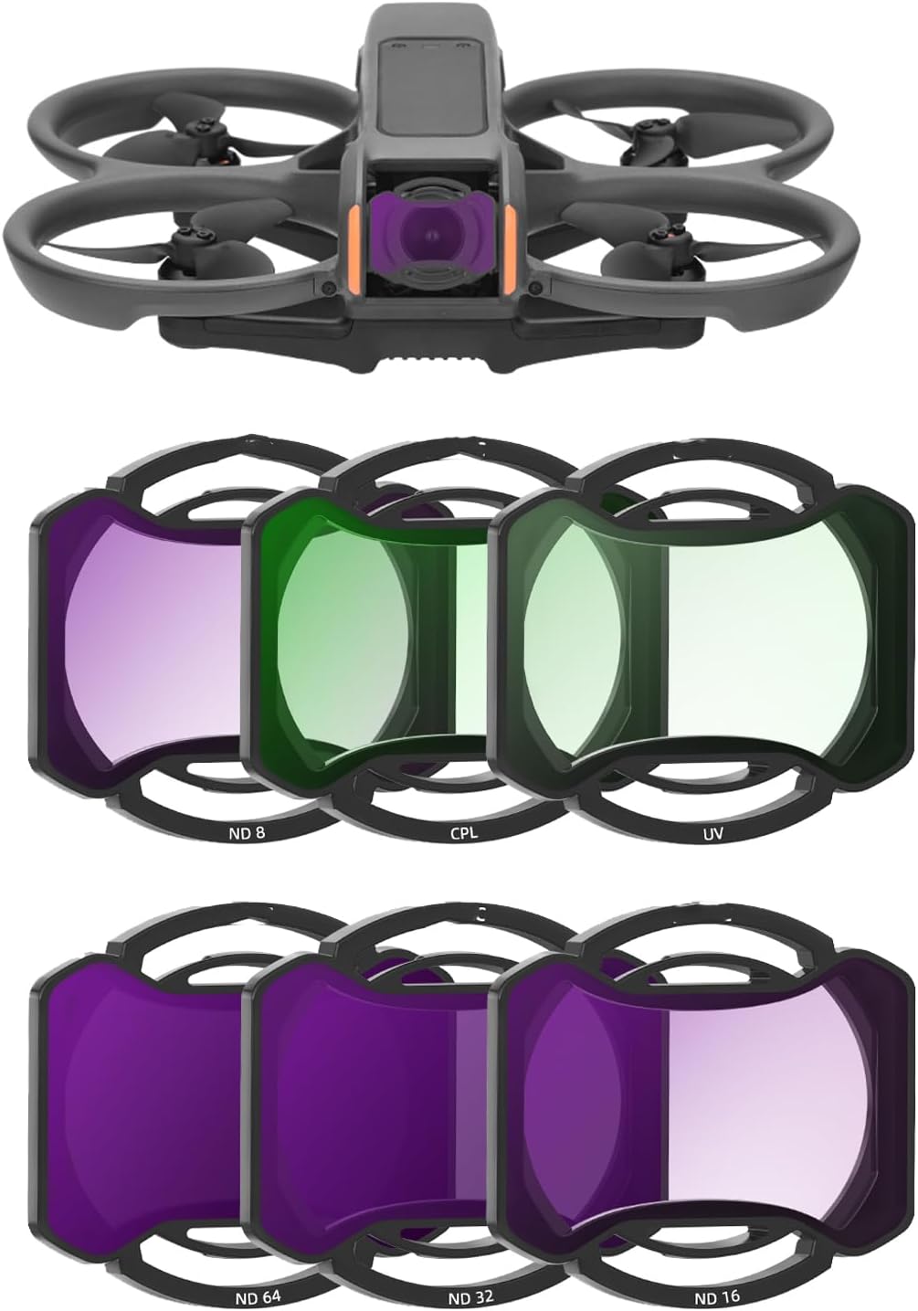 ND UV CPL Filter Set for DJI Avata 2 Drone Lens Protection