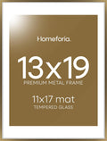 13x19 Picture Frame Bronze Matted to 11x17 - Gallery Look