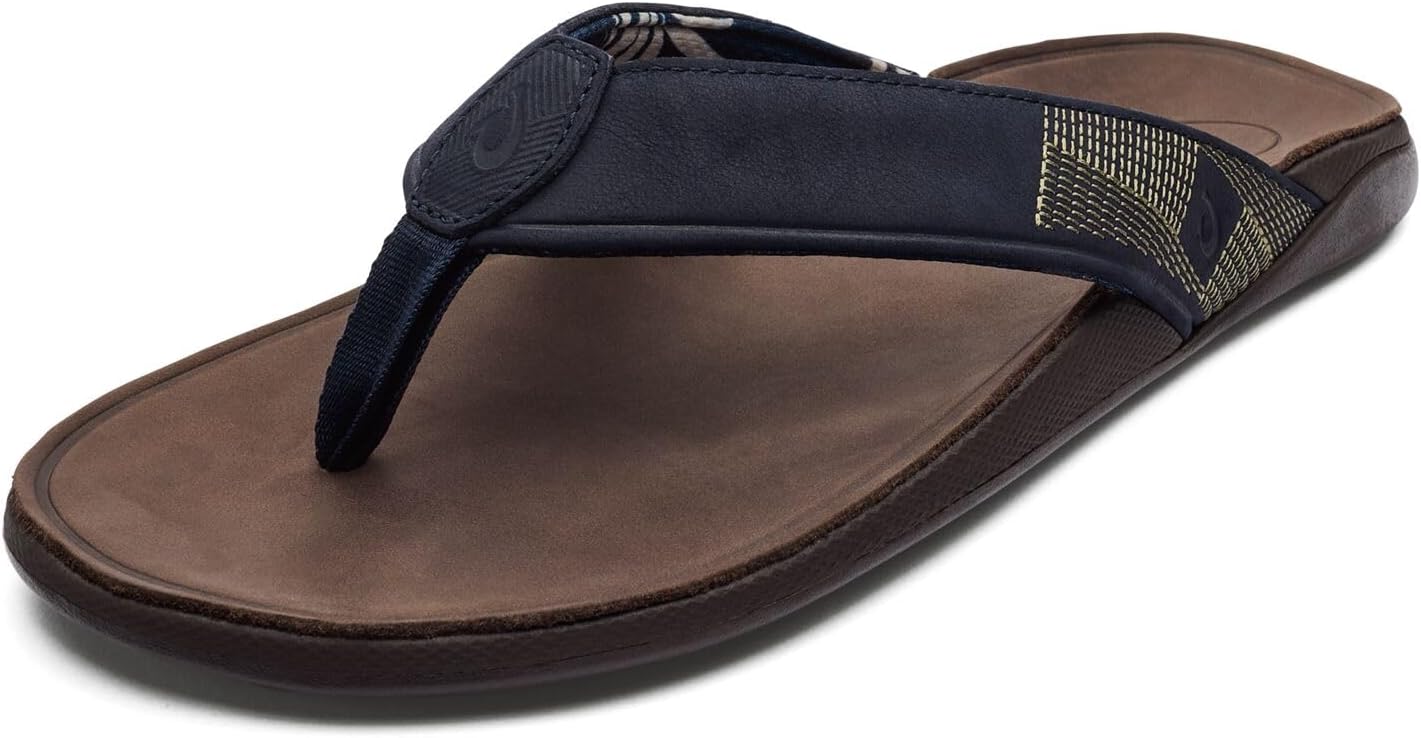 OLUKAI Tuahine Men's Waterproof Leather Sandals for Comfort