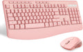 Wireless Keyboard and Mouse Combo - Ergonomic Full Sized Wireless Set