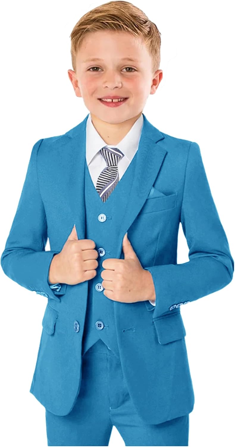 Boys Formal Suit 5 Piece Set for Weddings and Special Events