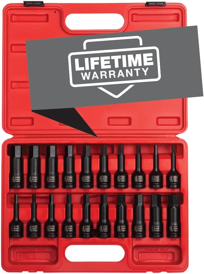 SUNEX TOOLS 2637 Master Impact Hex Driver Set, 20 Piece