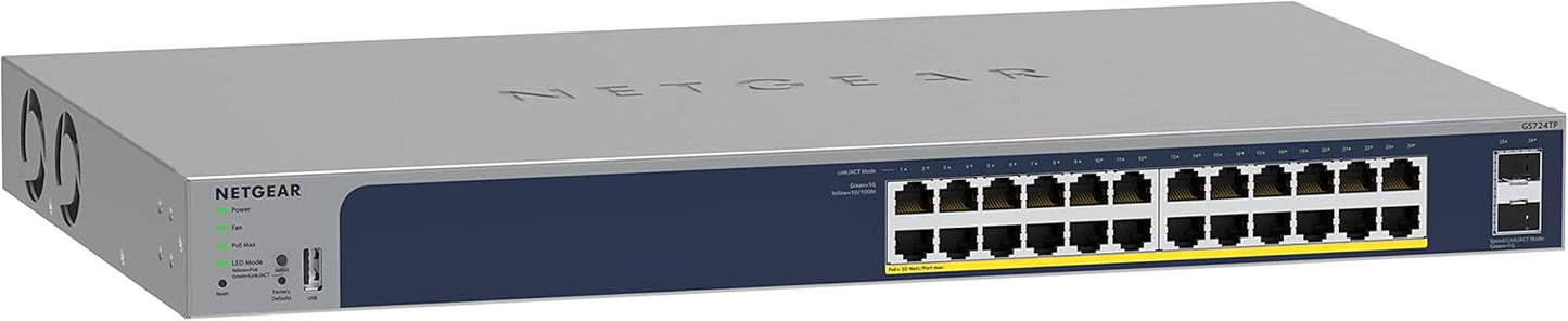 Managed 26-Port PoE Gigabit Ethernet Switch with Insight Cloud