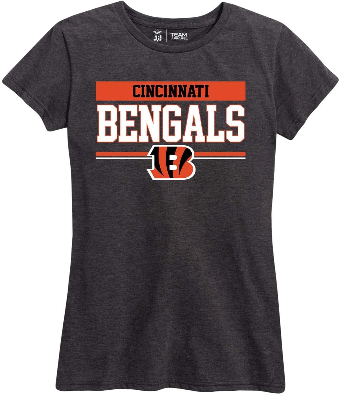 Cincinnati Bengals Womens Plus Size Relaxed Fit T-Shirt for Fans