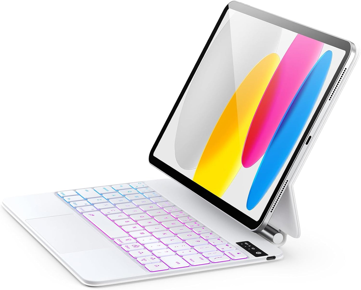 Magic-Style Keyboard Case for iPad 11th & 10th Gen, Backlit Trackpad, Floating Stand
