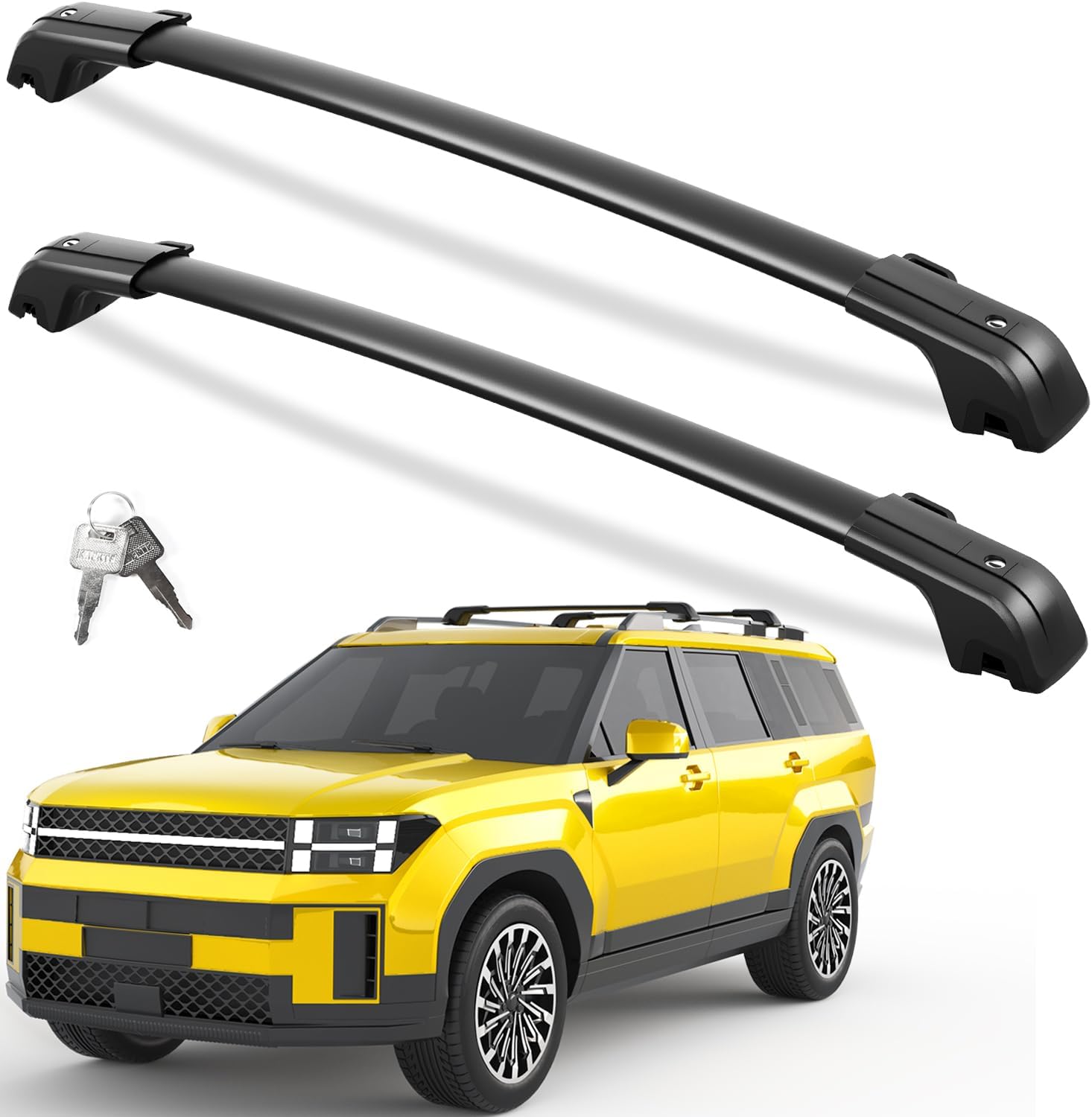 260lb Lockable Roof Rack Cross Bars for Hyundai Santa Fe 2024-2026