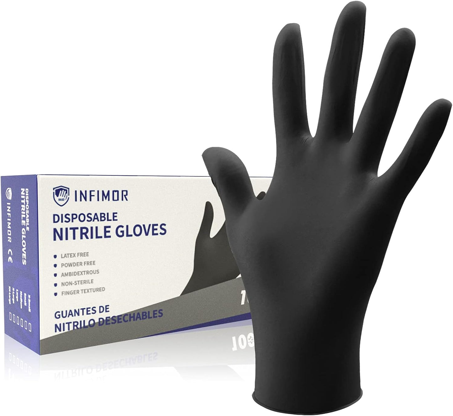 Infimor Nitrile Gloves - 5 Mil for Cooking & Cleaning