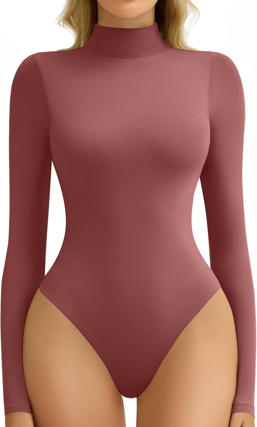 Avidlove High Neck Long Sleeve Bodysuit for Women Soft Comfort