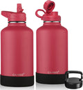 CIVAGO 64 oz Insulated Water Bottle With Straw - Half Gallon Thermal