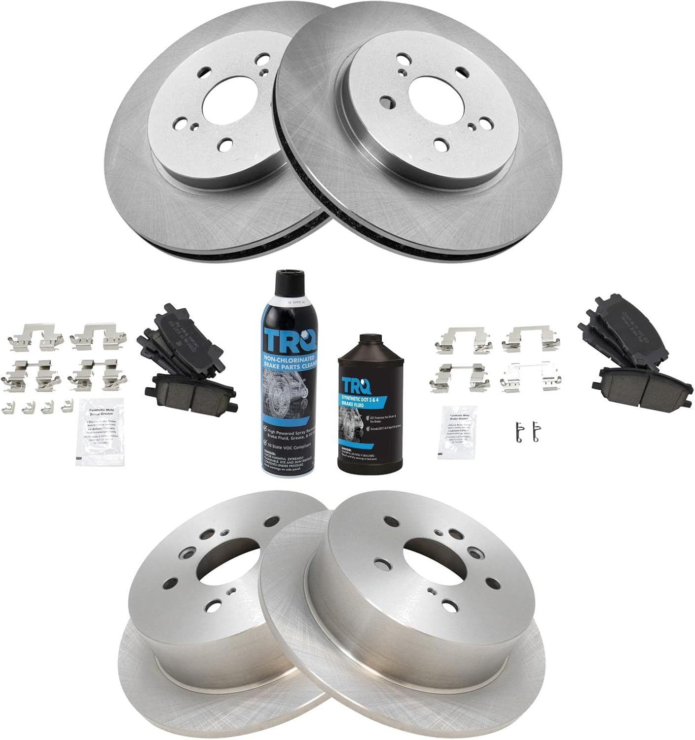 TRQ Brake Pad & Rotor Kit for Lexus RX330 RX350 Highlander