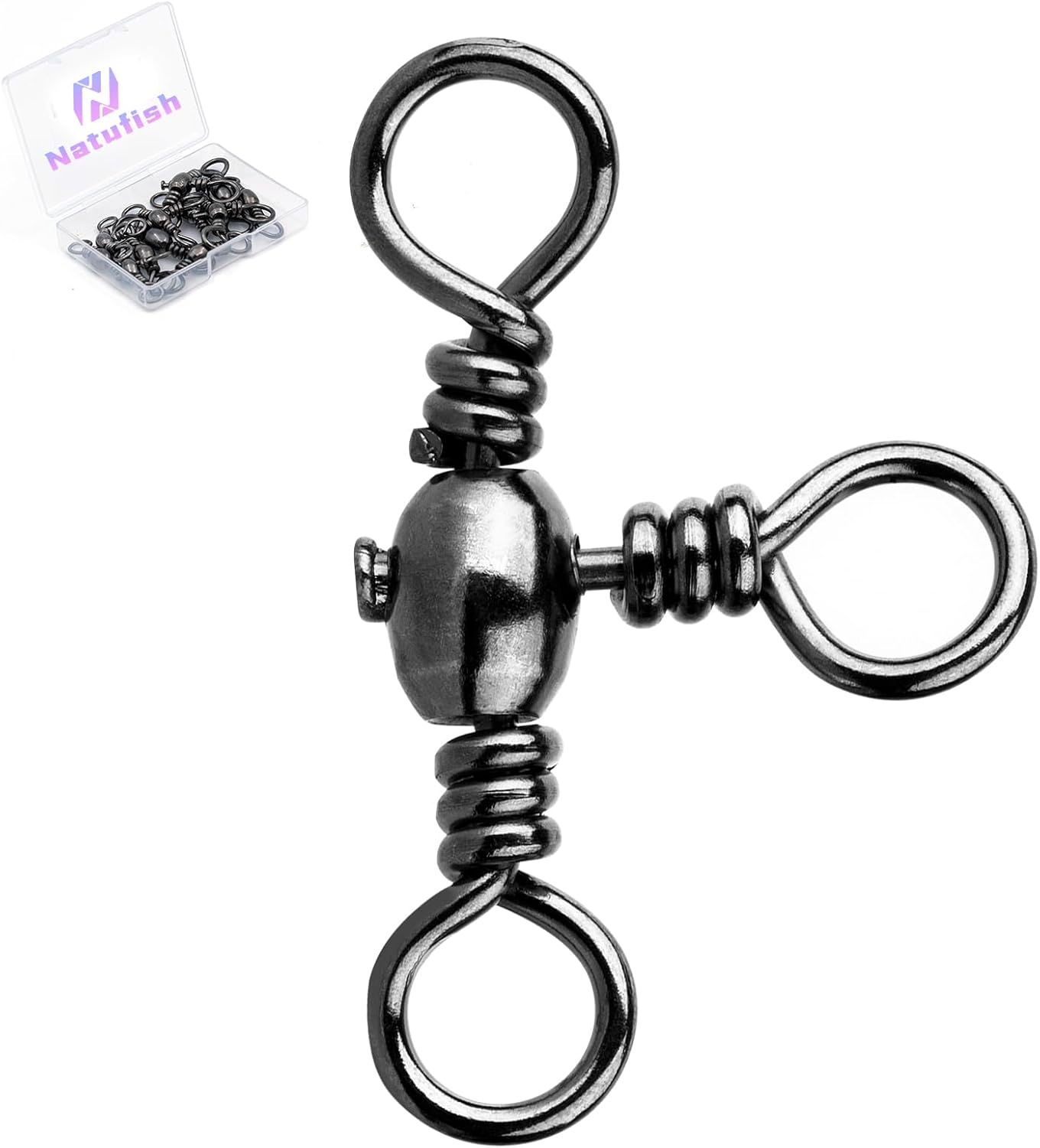 Natufish 3 Way Swivels - Strong Catfish Rig Connector