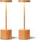 Kakanuo Wooden Rechargeable Cordless Lamp Set of 2 - Portable LED