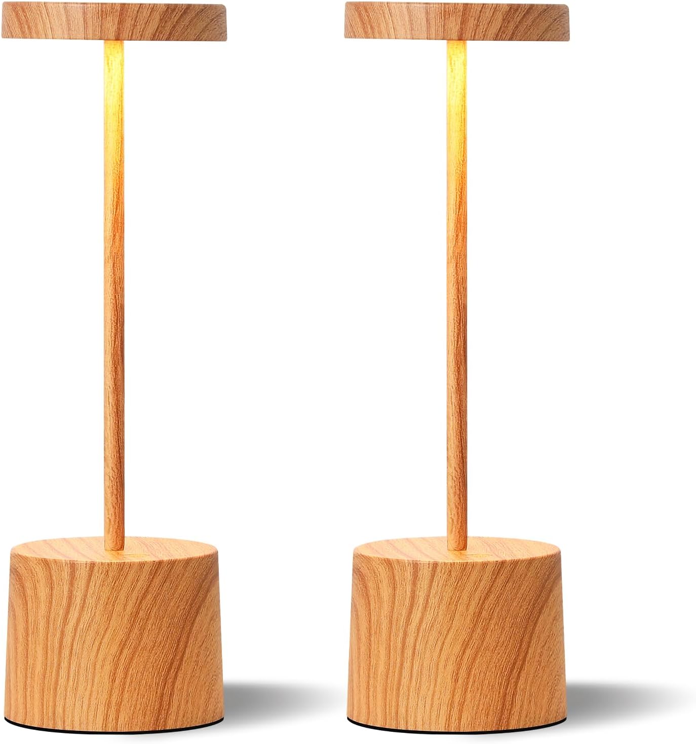 Kakanuo Wooden Rechargeable Cordless Lamp - Touch Control Design