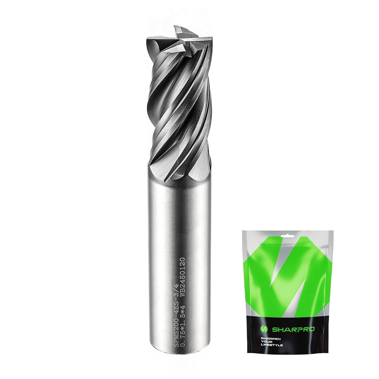 SHAPPRO 3/4 Inch Shank Carbide Square End Mill for Steel Cutting