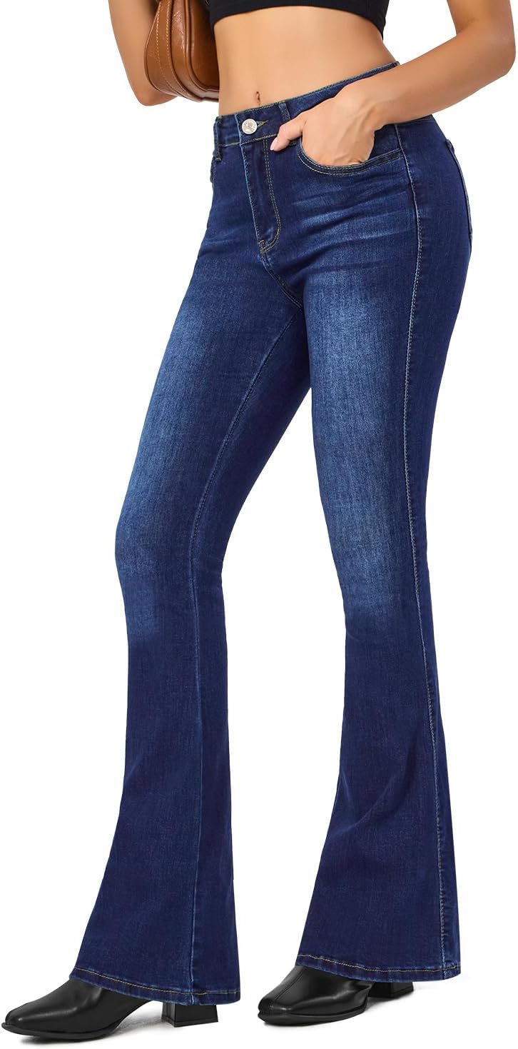 VIPONES Women's High Waisted Flare Bell Bottom Jeans for Style