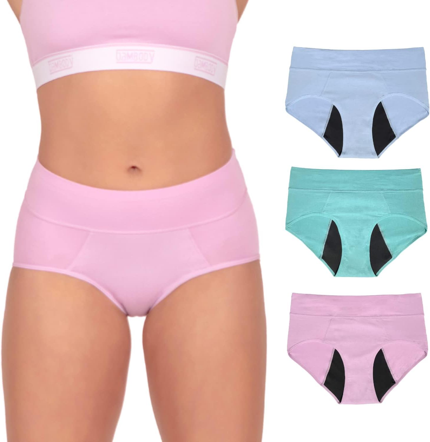 Bambody Absorbent Panties for Women - 12-Hour Leakproof Comfort