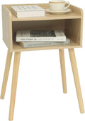 MaxSmeo Nightstand Mid Century Modern Side Table - Space-Saving