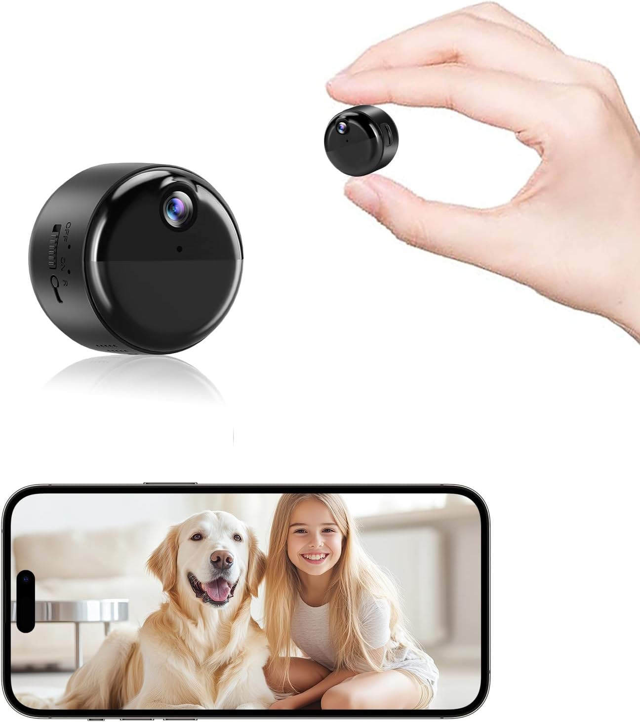 Hidden Camera 1080P Wireless Mini Nanny Cam for Home Security