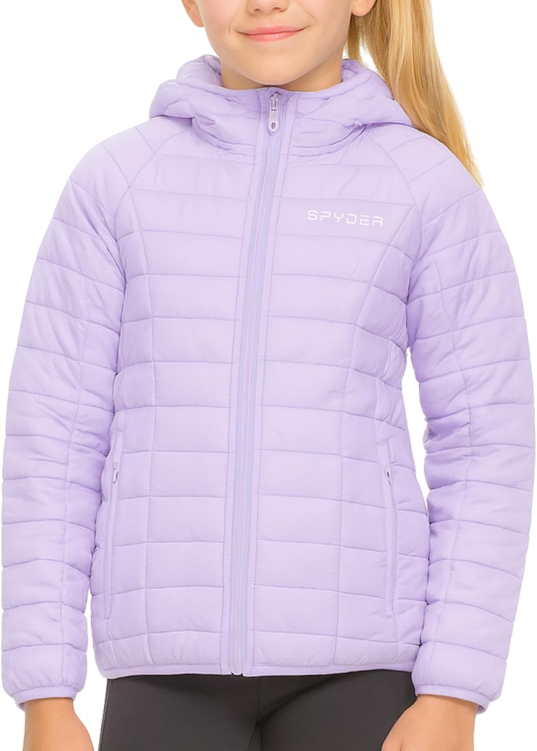 Spyder Girls Puffer Jacket with Hood for Winter Adventures