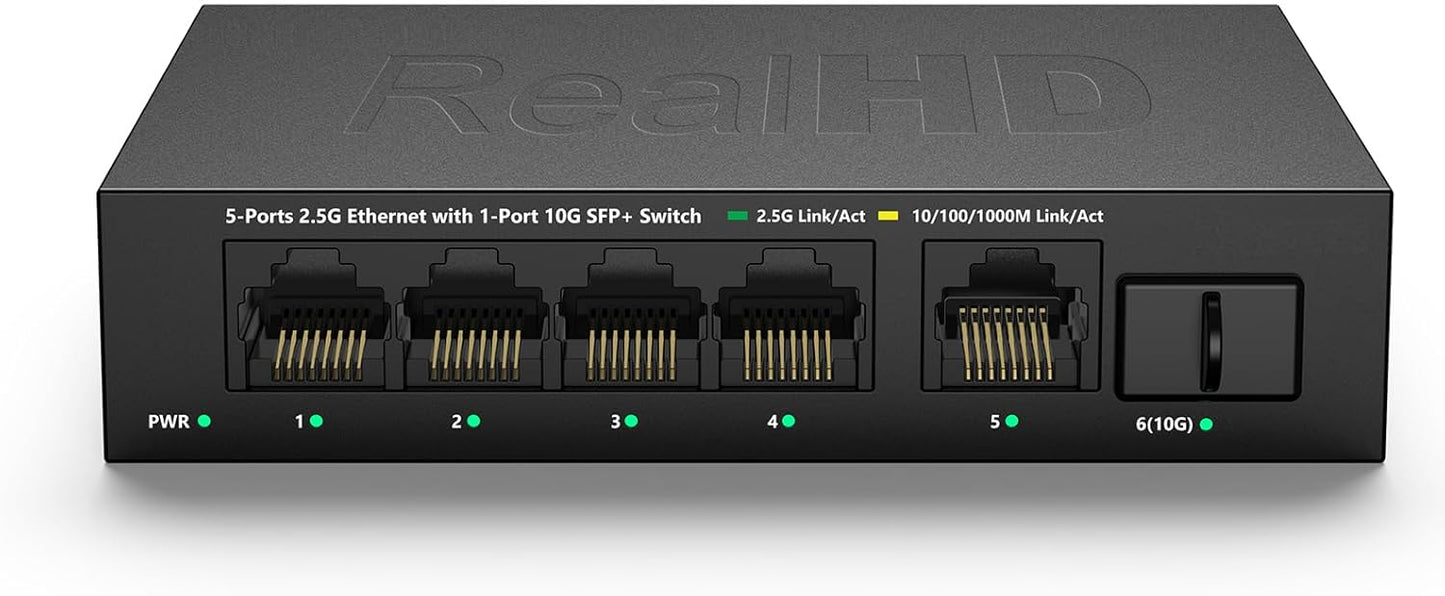 5 Port 2.5Gb Ethernet Switch for High-Speed Network Connectivity