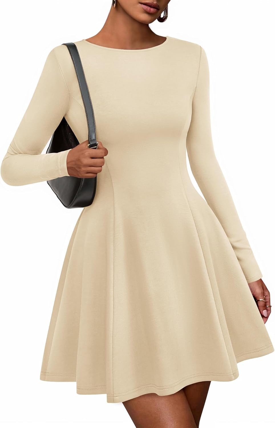 Elegant Classy Flowy A Line Long Sleeve Cocktail Dress for Women