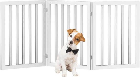 Foldable 3-Panel Pet Gate by PETMAKER - Freestanding 54x24-Inch Fence