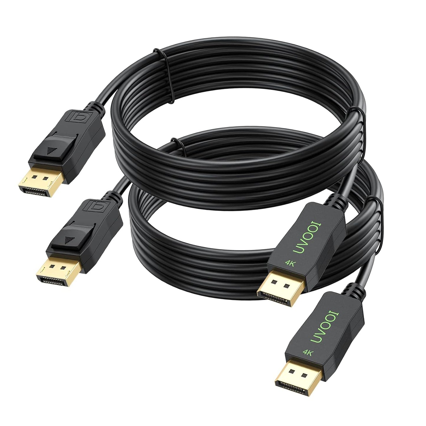 High-Speed 4K DisplayPort Cable 2-Pack by UVOOI