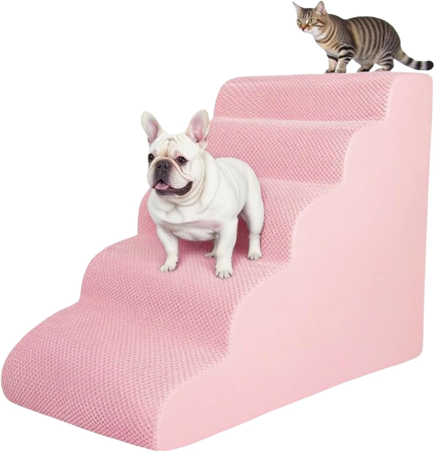 5 Step Pet Stairs Ramp for High Beds and Sofas with Non-Slip Pads