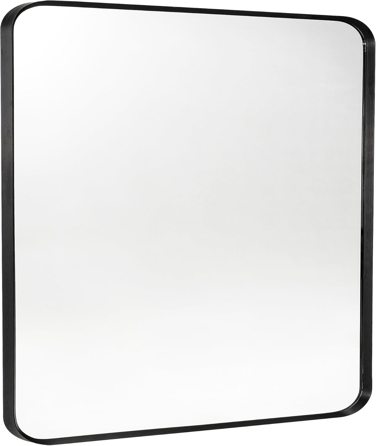 Black Metal Framed Bathroom Mirror for Wall - Stylish and Safe