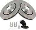 TRQ Front Brake Pad & Rotor Kit Compatible with 2015-2020 Acura TLX