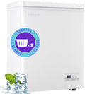 Chest Freezer Small Deep 4.0 Cubic Feet White - Compact Chest Freezer