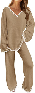 MEROKEETY Women's Fuzzy Fleece Pajamas Sets for Comfort