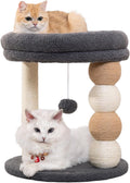 Small Cat Tree for Indoor Cats with Cozy Top Perch - Quick Assembly