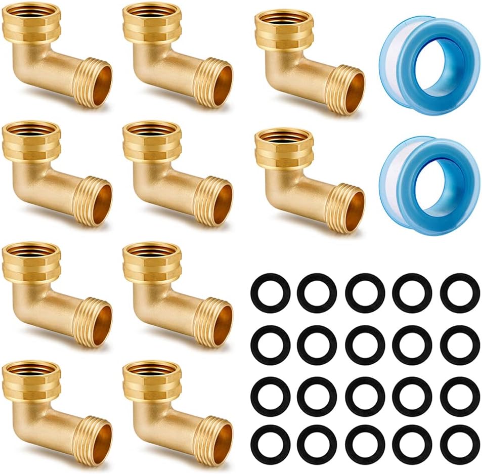 Garden Hose Elbow Connector 90 Degree Solid Brass Pipe Fittings