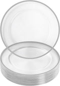 Elegant 12 Inch Silver Charger Plates for Parties and Weddings