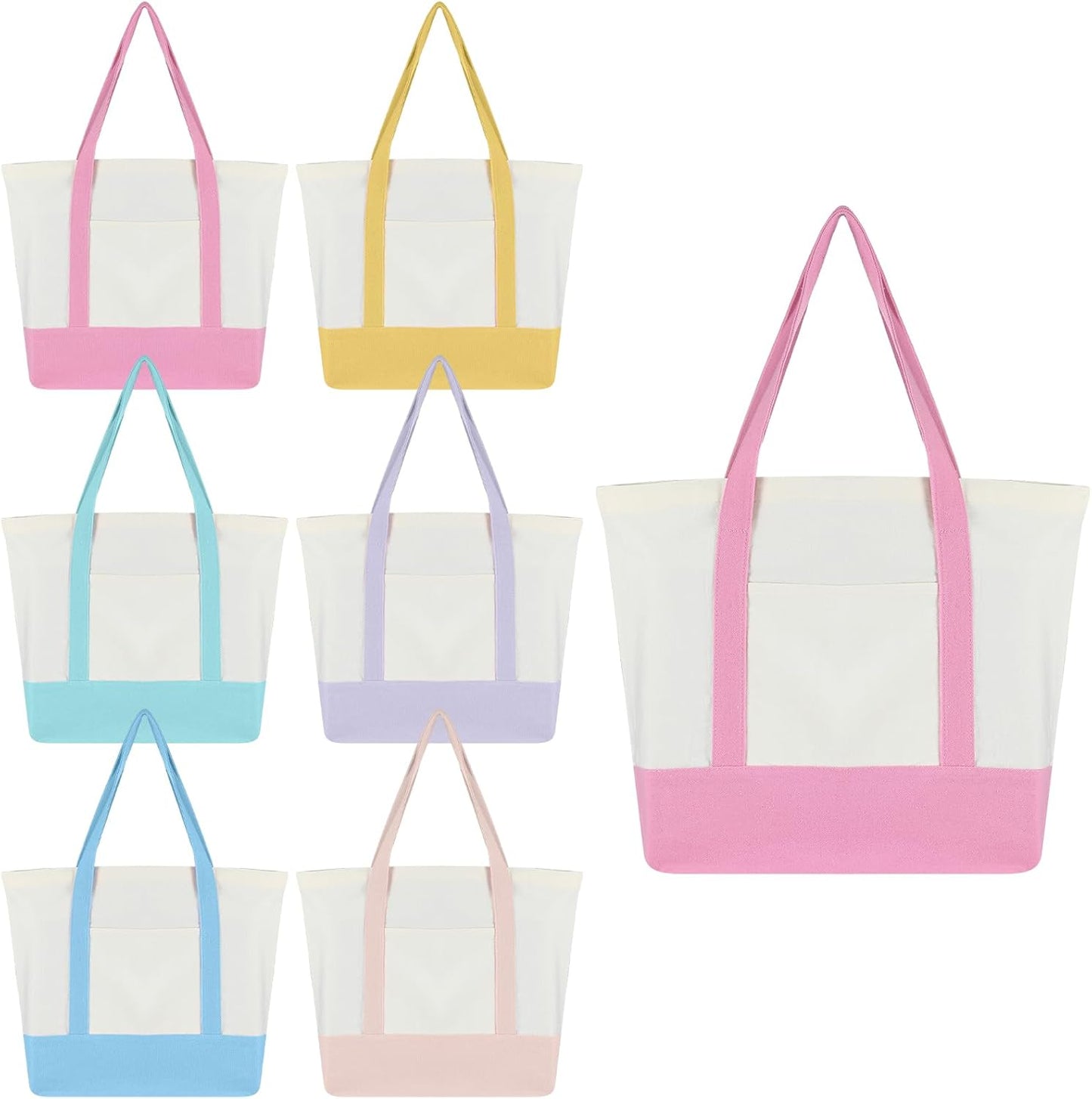 Eccliy Mini Canvas Tote Bags for Shopping and DIY Projects