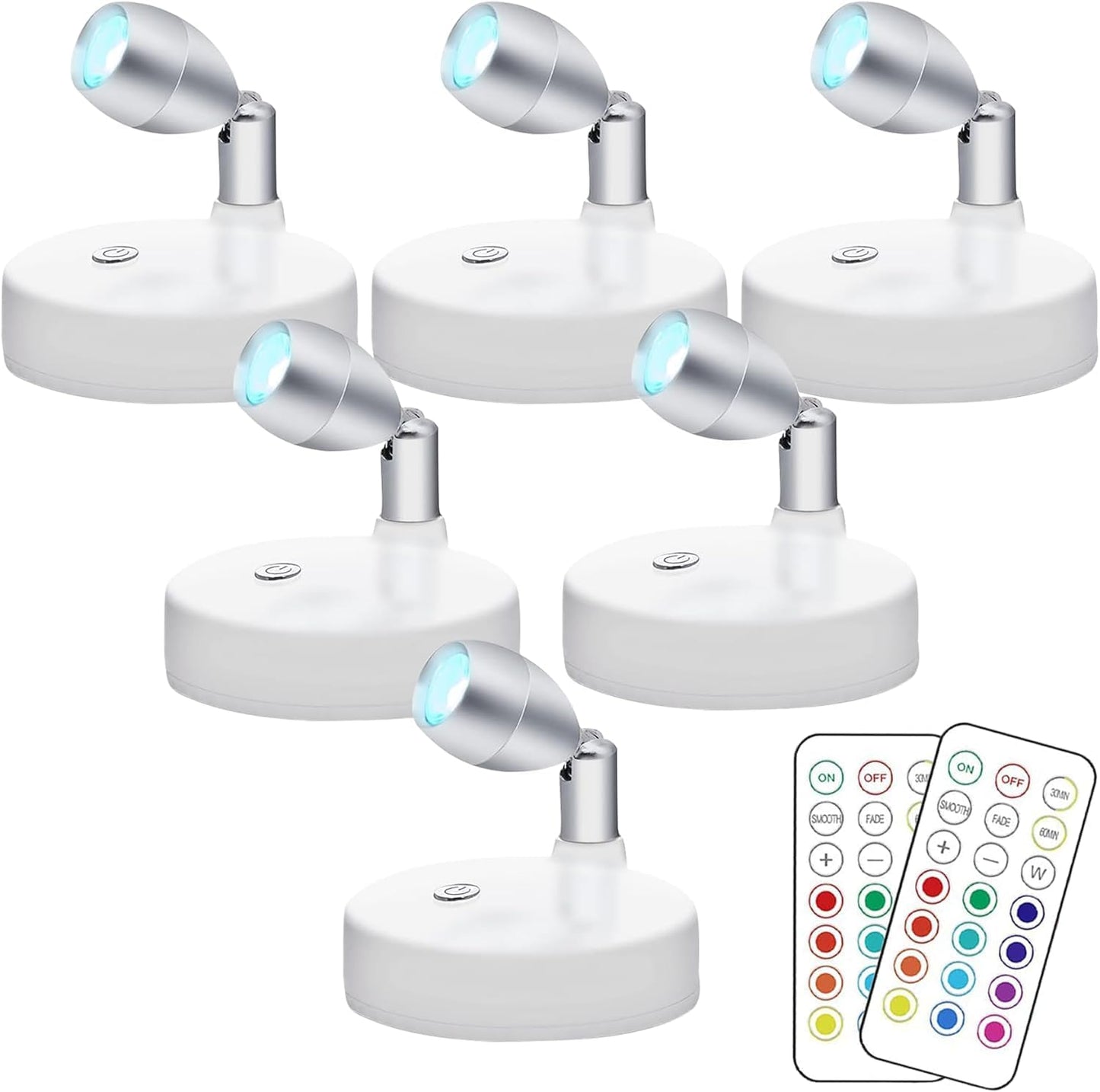KINDEEP RGB Wireless LED Puck Light for Accent Lighting Needs