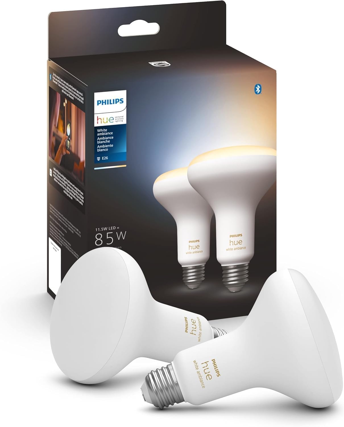 Philips Hue White Ambiance BR30 LED Smart Bulbs for Home Use