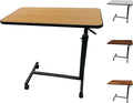 ProHeal Overbed Table with Wheels and Adjustable Height - Oak