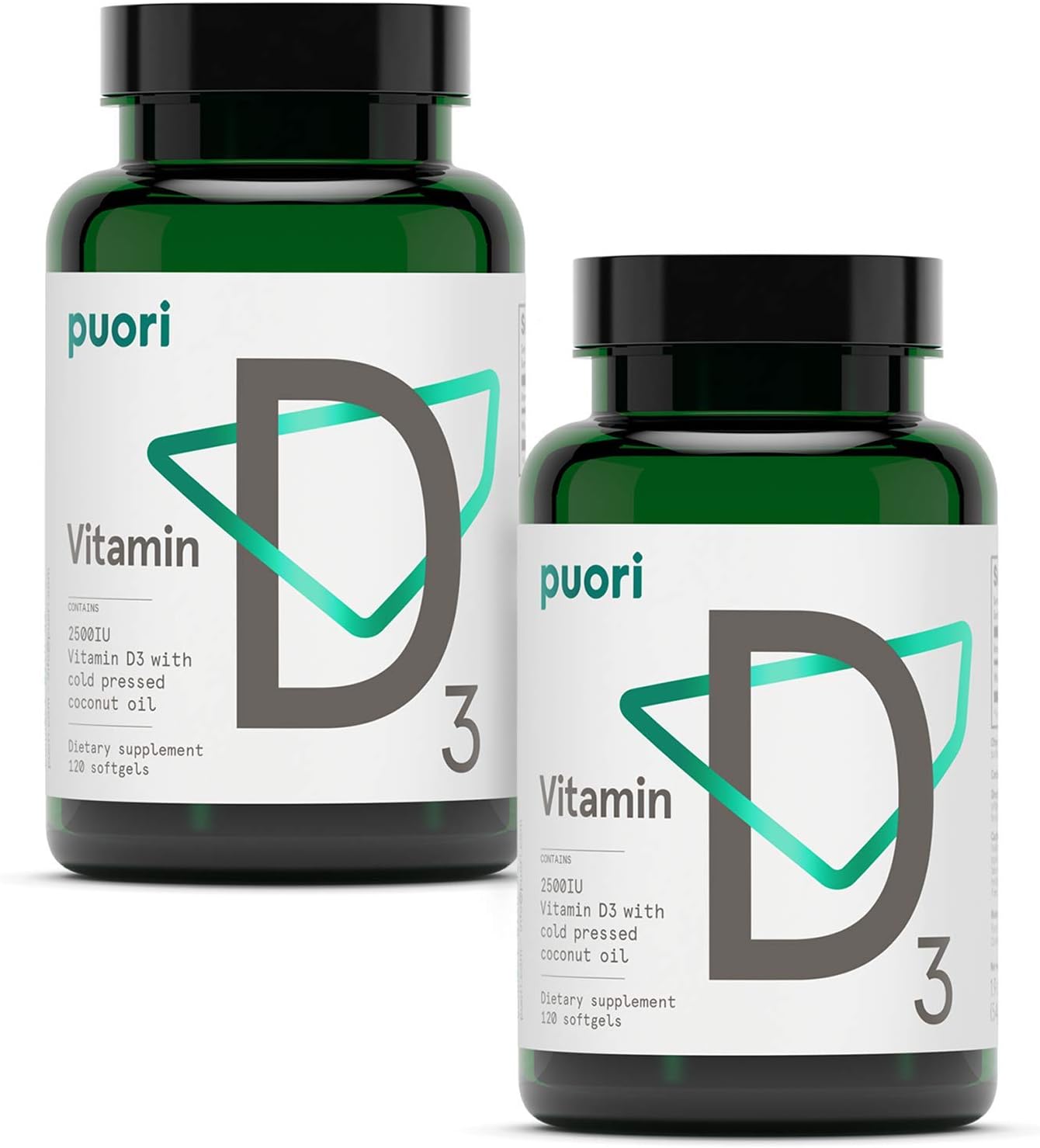 Puori Vitamin D3 with Coconut Oil for Immune Support and Health