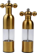 Salt and Pepper Grinder Set Gold (2PCS) - Manual Refillable Mill