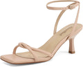 Women's Sandals Square Open Toe Kitten Heels - Comfortable Dress