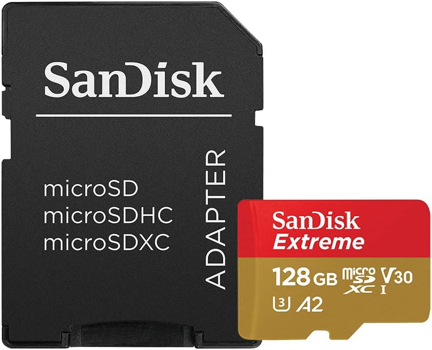 SanDisk 128GB Extreme microSDXC Memory Card - Up to 160MB/s Speed
