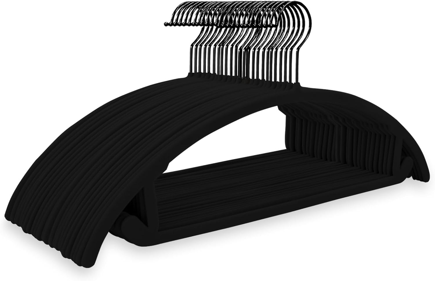 MIZGI Premium Velvet Hangers 60 Pack for Space Saving Closet