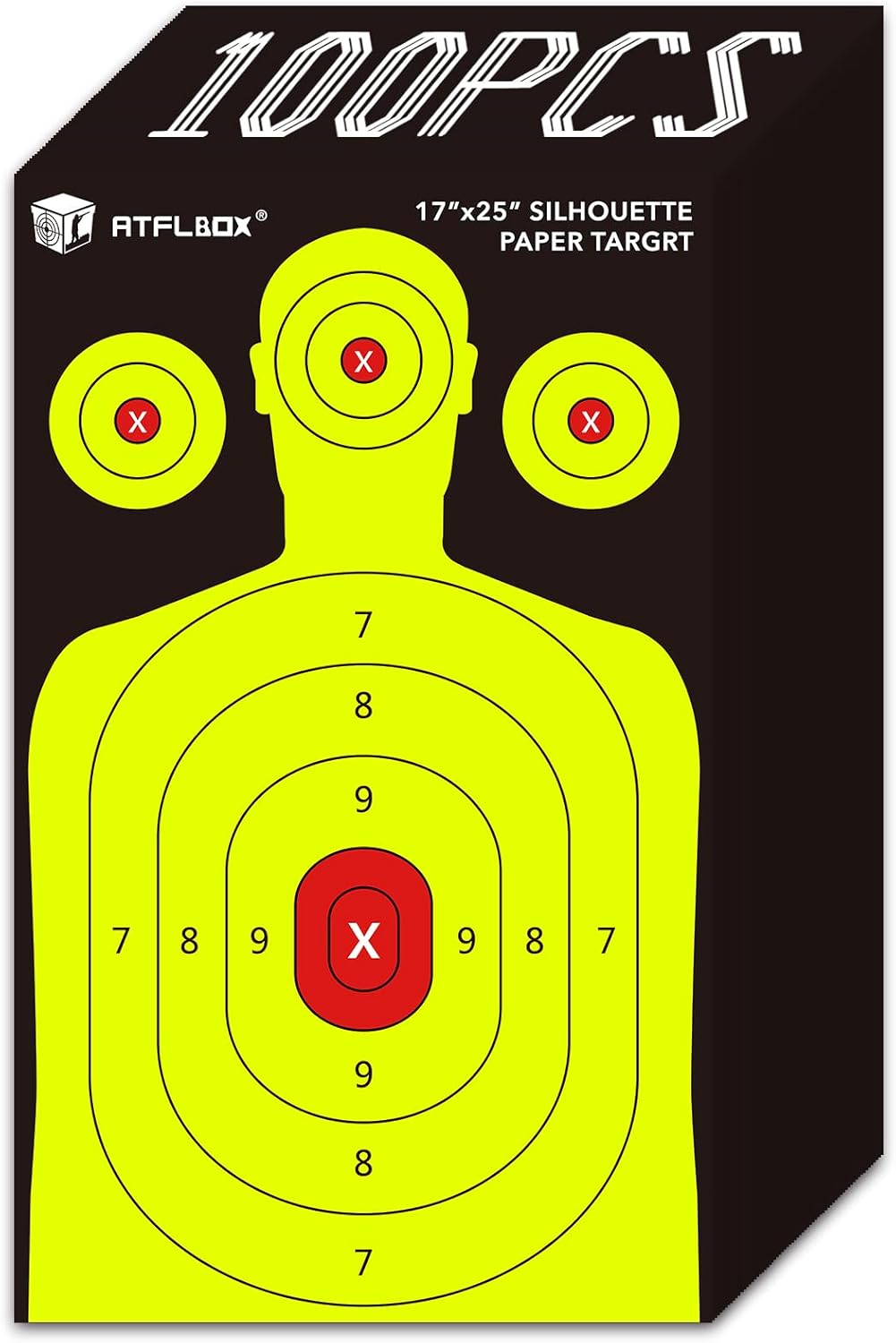 High Visibility 17X25 Inch Silhouette Paper Targets for Shooting